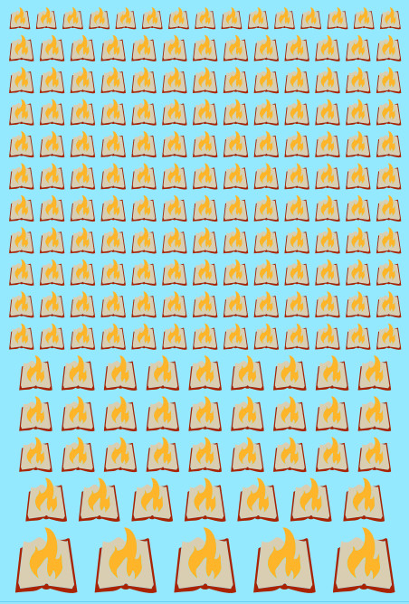 A6 - Flaming Book Transfer Sheet