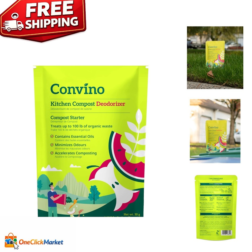 Composting Made Easy: 4 Pack Compost Starter & Deodorizer for Indoor/Outdoor