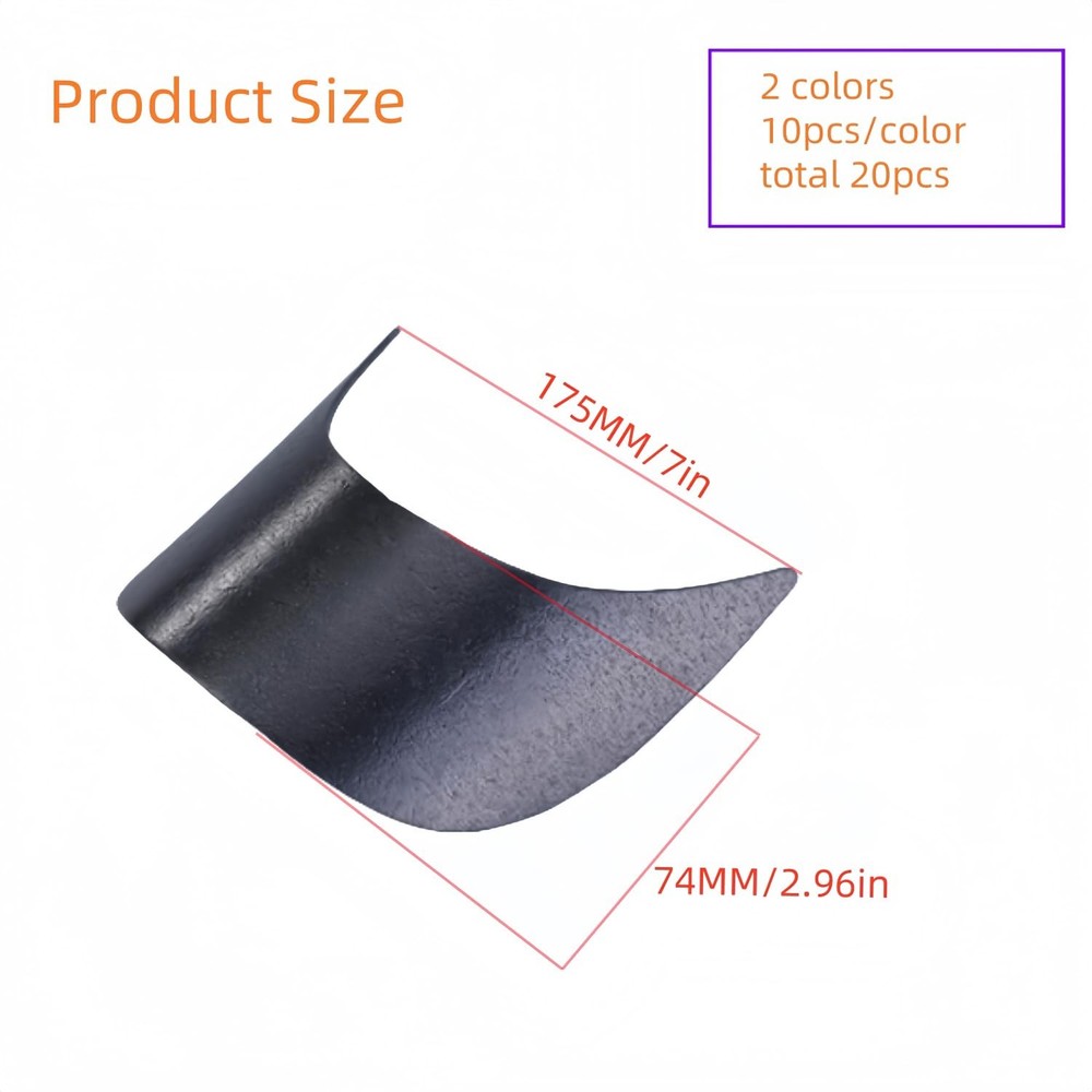 20 Pcs Baseball Caps Inserts Shapers Plastic Hat Inner Support Baseball Bump ...