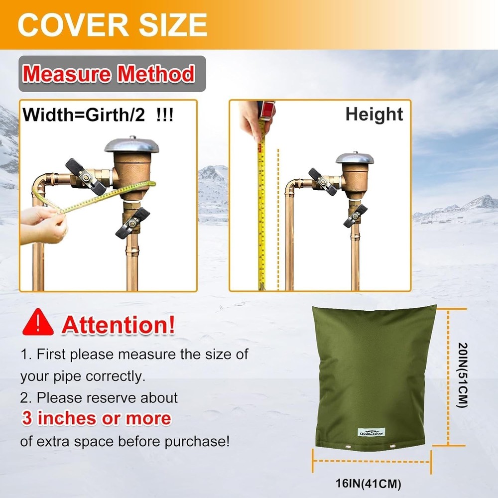 Winter Pipe Freeze Protection Cover