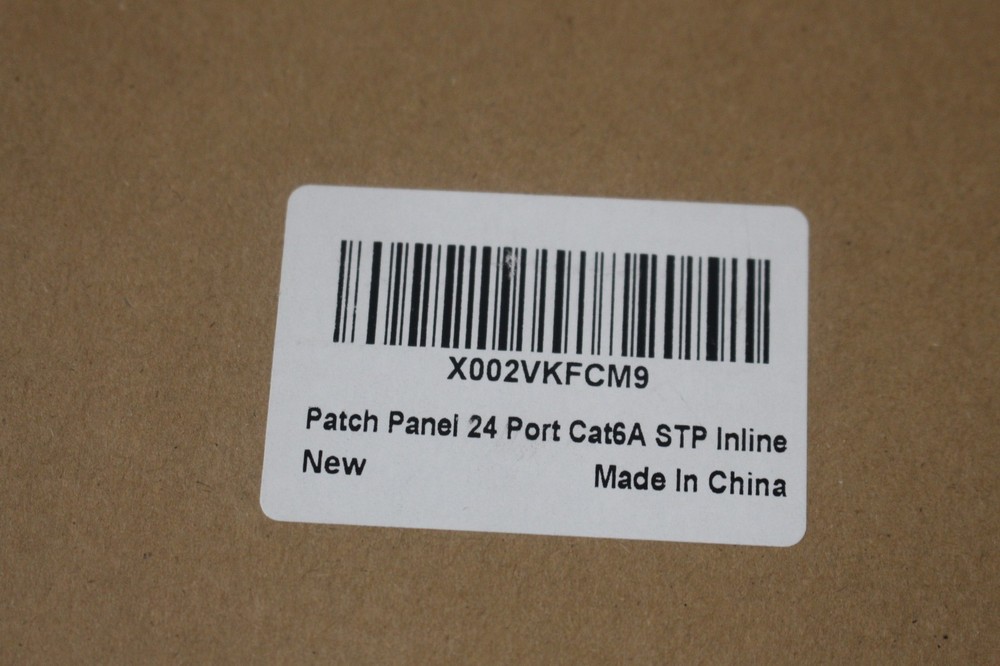 Rapink Patch Panel 24 Port Cat6A with Inline Keystone 10G Support - OPEN BOX