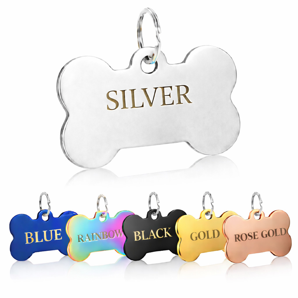 Custom Stainless Steel Dog Tag – Pet ID Tag, Laser Engraved Dog Tag both sides