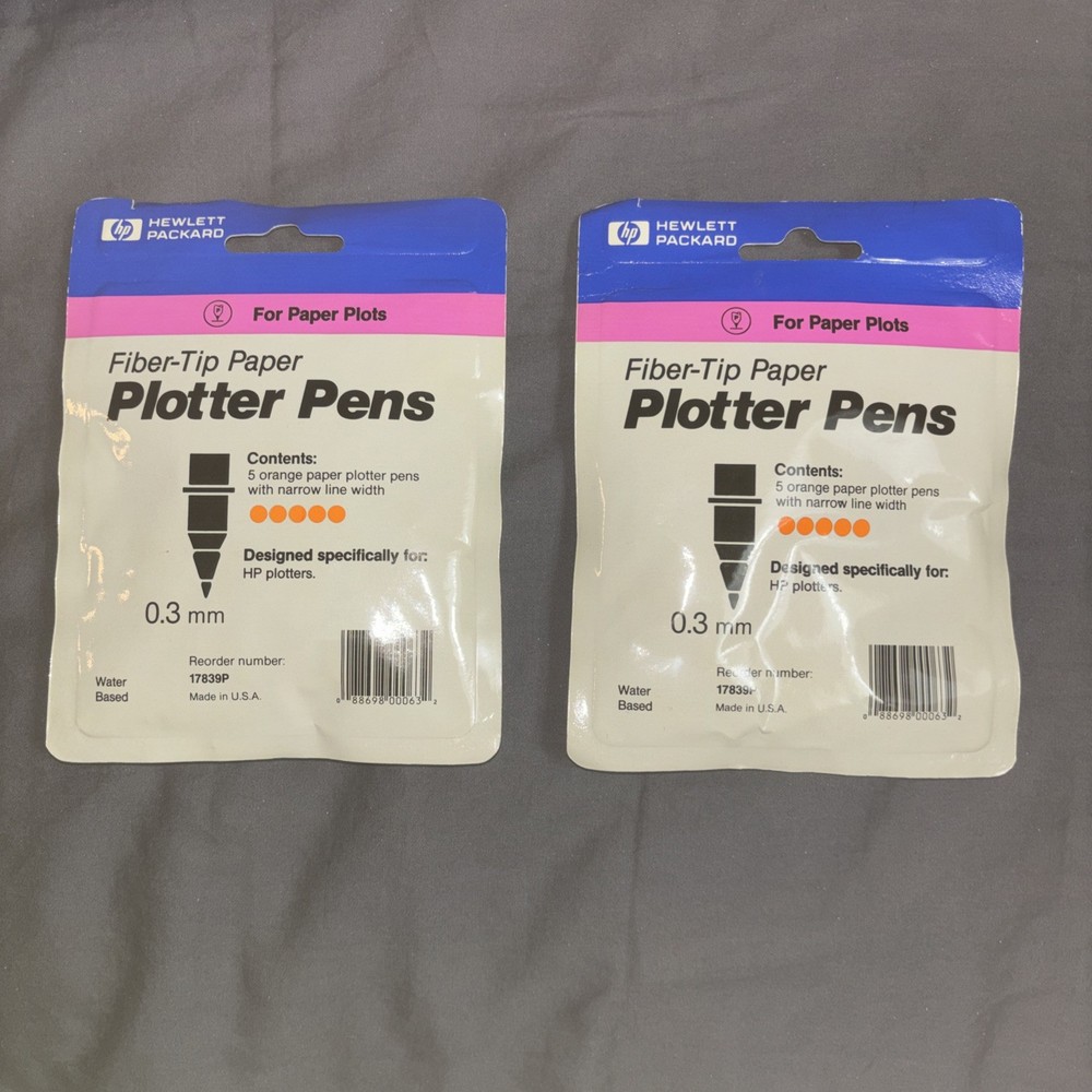 Vintage HP Plotter Pens .3mm, Orange, Expired, Please Read.