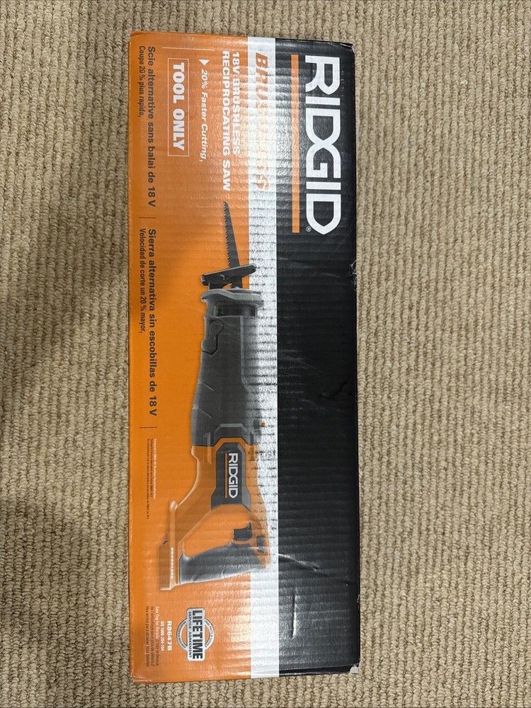 New Ridgid 18V Cordless Brushless Reciprocating Saw R8647B Bare Tool Only