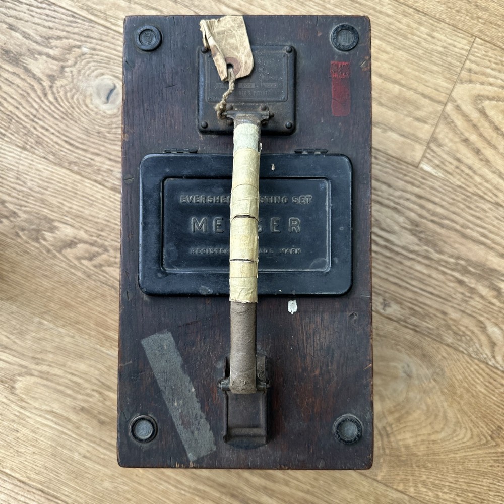 Evershed's Vintage MEGGER Testing Set Low Range Variable Pressure
