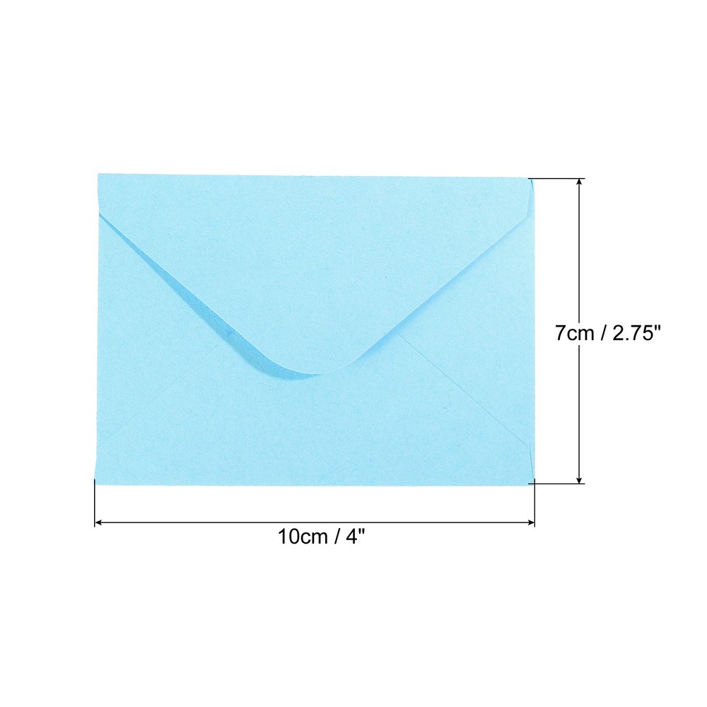 50Pcs Mini Envelopes, Tiny Pockets Gift Card Business Card Envelope, Light Blue