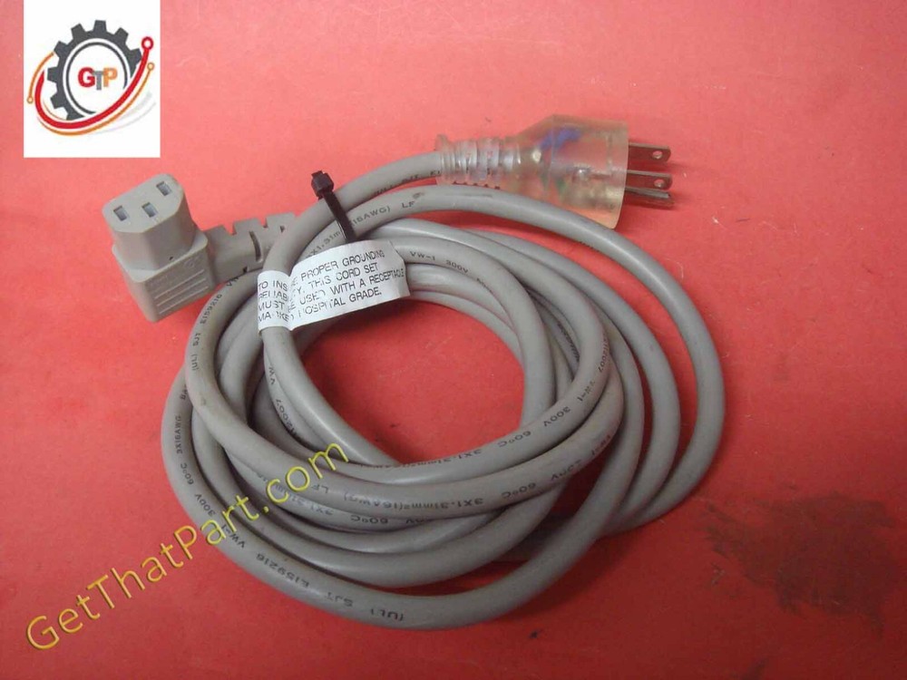 Hill Rom Affinity P3700 Oem Right Angle Power Cable Cord Plug Tested