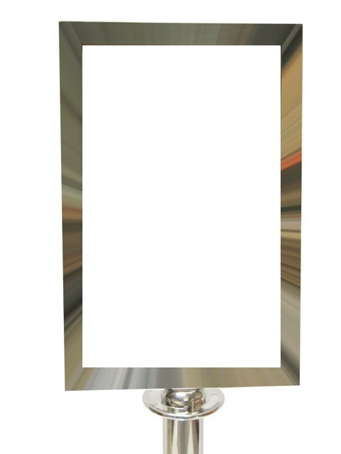 ROPE STANCHION, 10 PCS SET, CROWN TOP, MIRROR POLISH S.S. 12" DOMED BASE