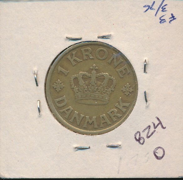 DENMARK - 1 KRONE 1926 - BRASS - #2003