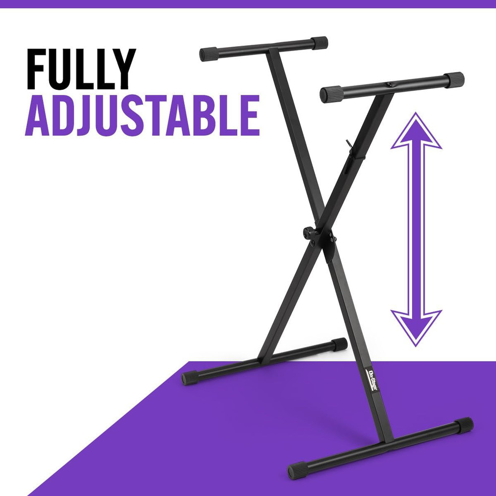 KS7190 Classic Single-X Keyboard Stand , Black