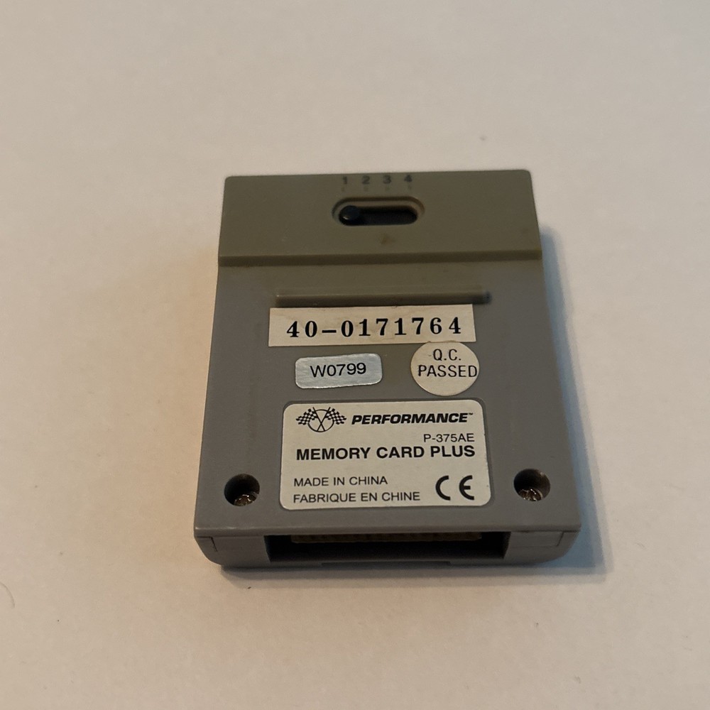 Nintendo 64 N64 Memory Card Plus P-375AE Tested Working Save Your Games