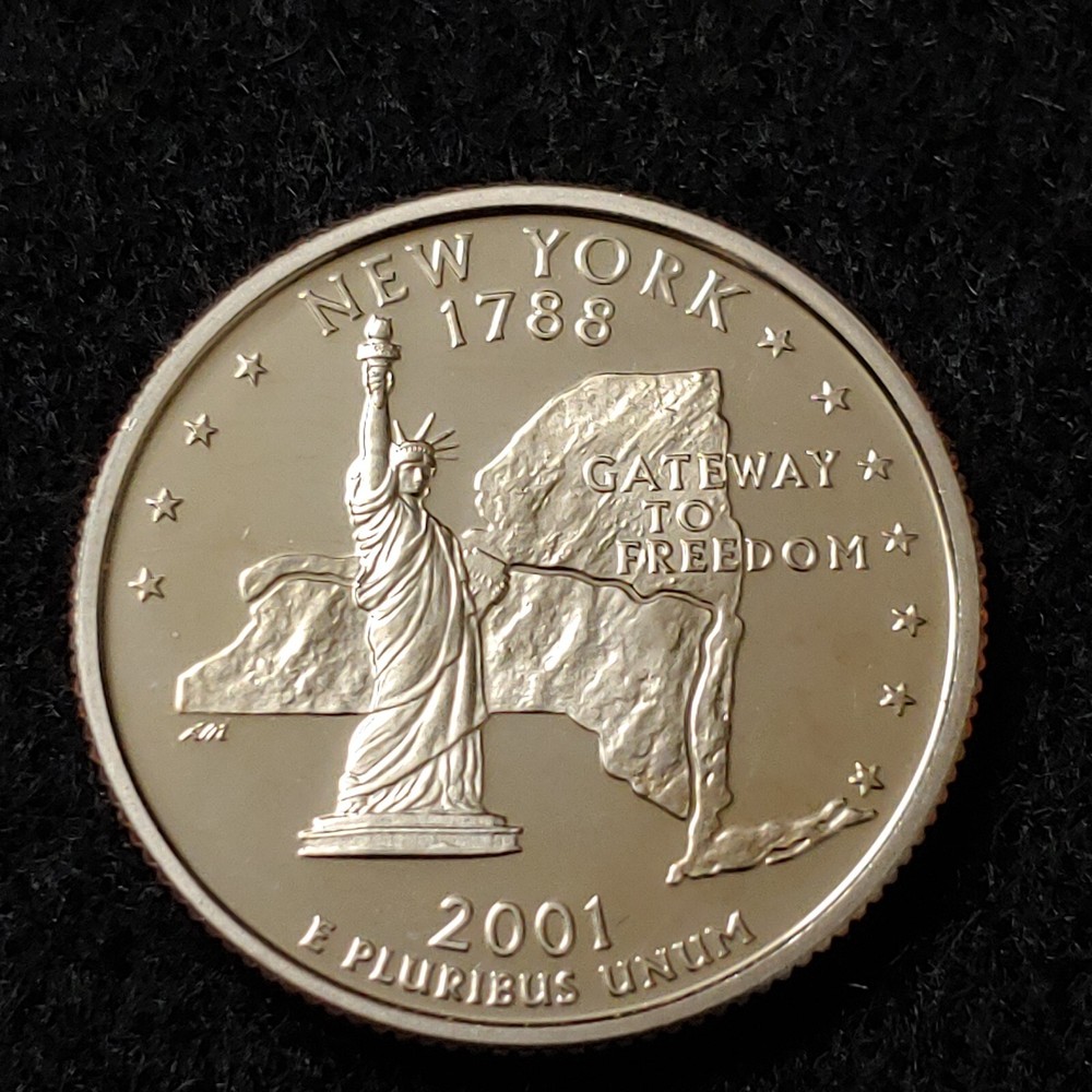 2001-S New York State Clad S Proof Quarter uncirculated