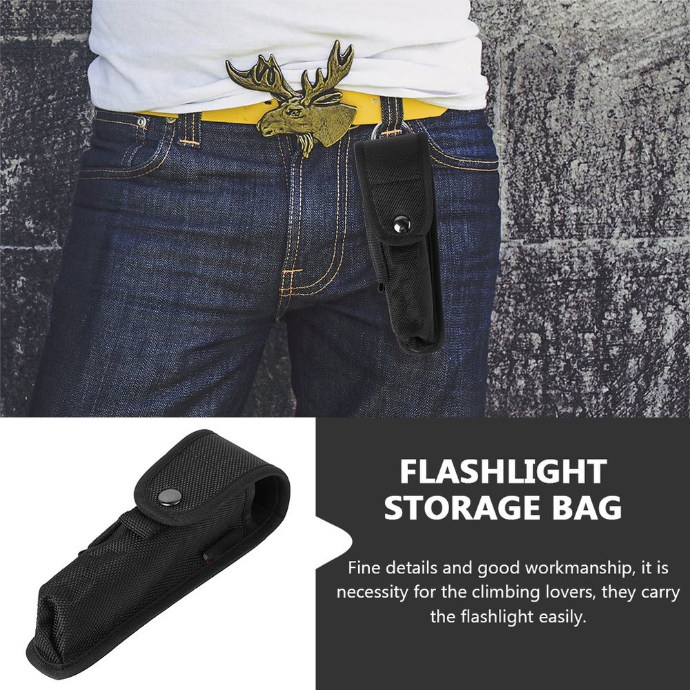 2 Pcs Multi-function Flashlight Pouch for Duty Belt Holder Portable