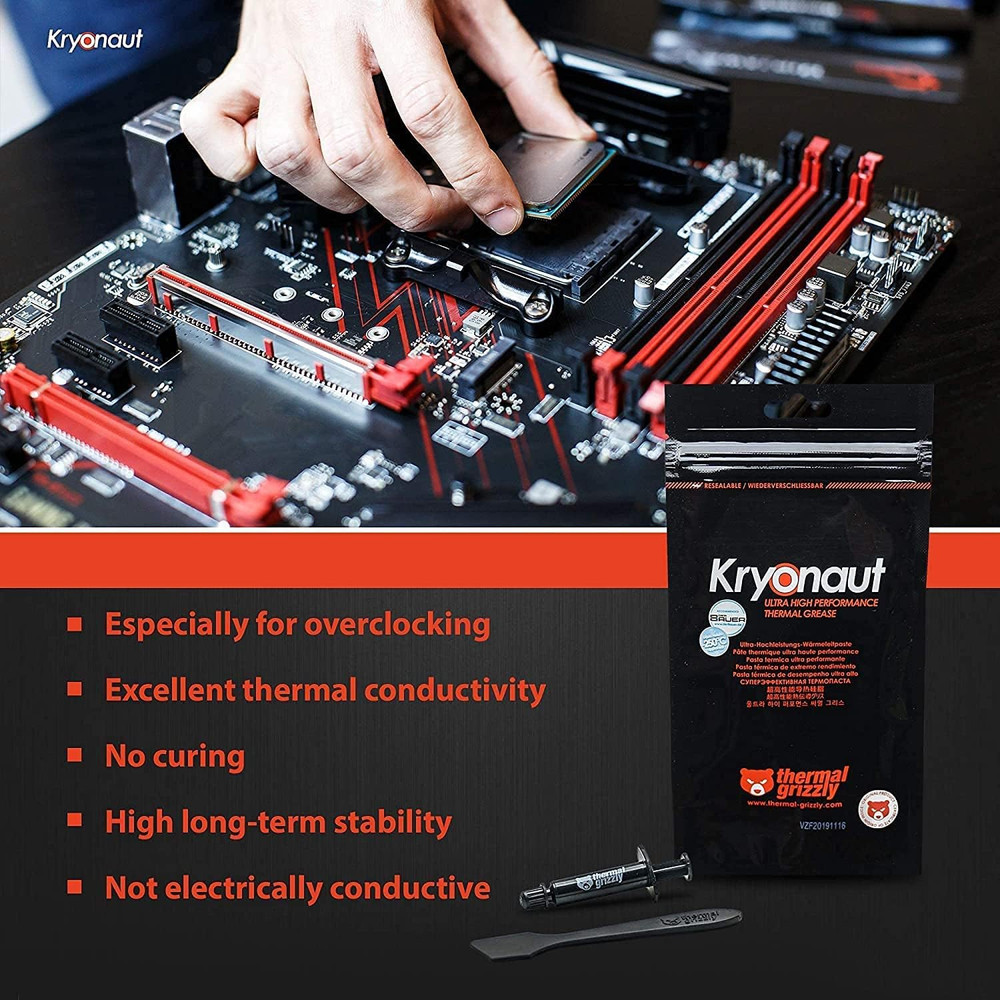 Kryonaut - 3 Pack, High-Performance CPU Thermal Paste for Cooling All Processors