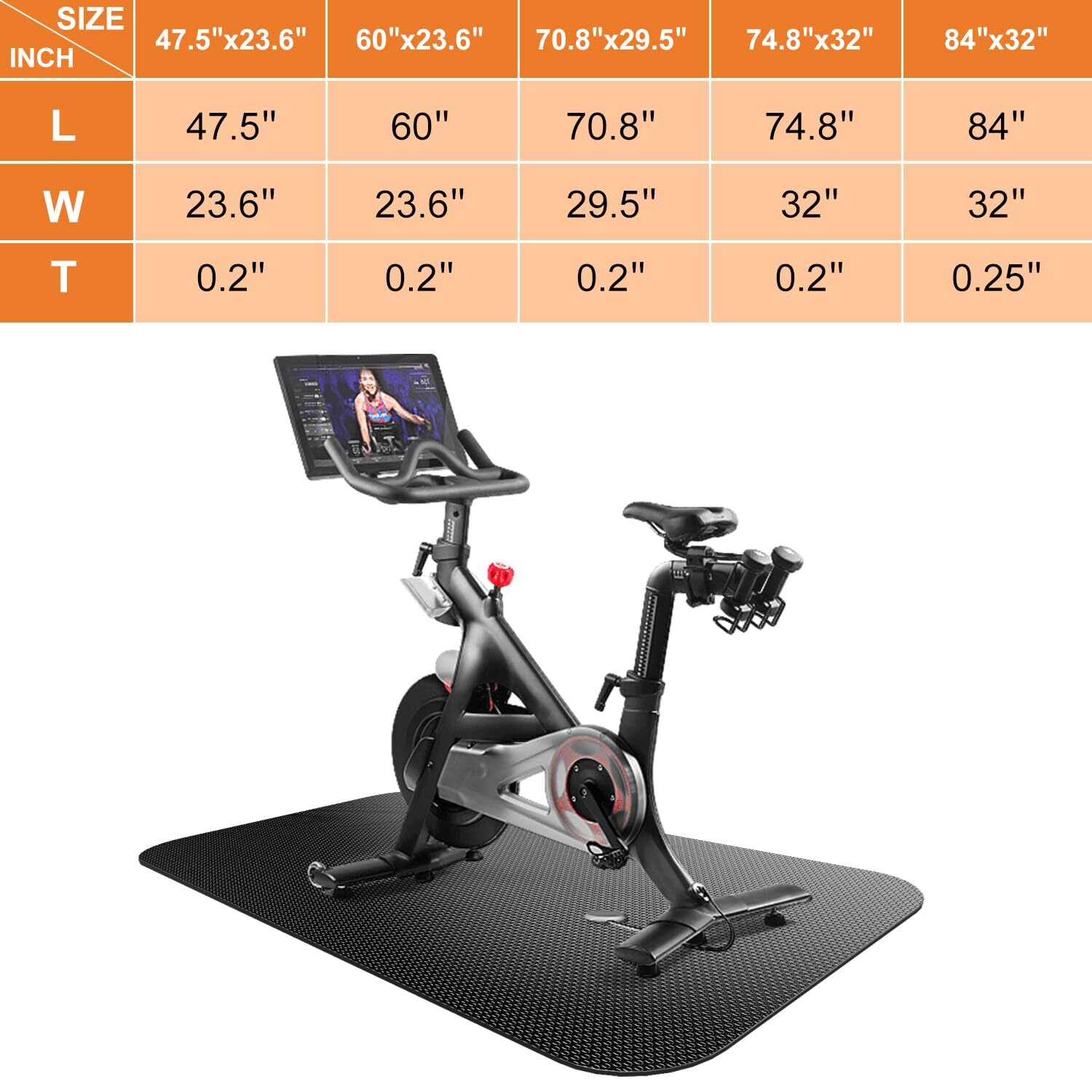 Mat for Exercise Bike for Floor,Bike Mat Indoor,Exercise Equipment Mat,Treadmil