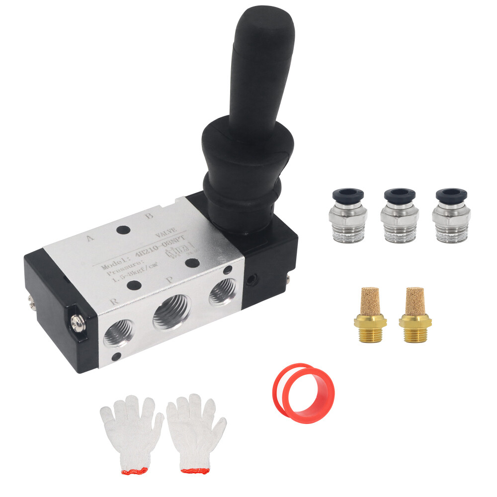 1pc 4H210-08 5 Ways 2 Position 1/4" Hand Lever Control Pneumatic Air Valve