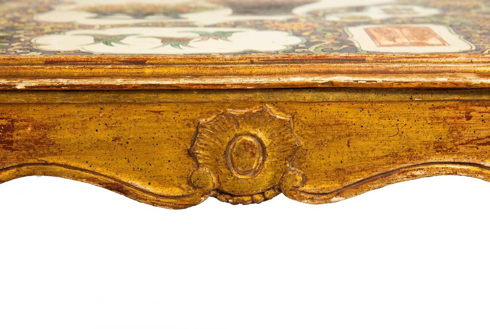 Hollywood Regency Painted Polychromed Low Coffee Table ca. 1940