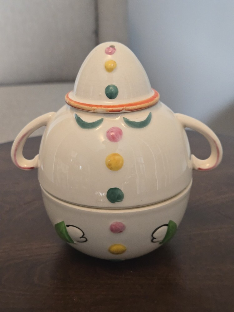 Incomplete Japanese Stackable Clown Plate Set