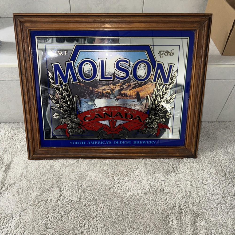 Molson Canadian Bar Mirror 20”x16”