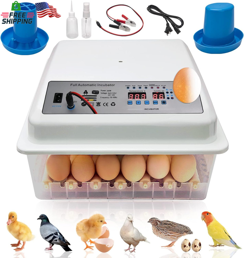 Incubators for Hatching Eggs, Egg Incubator with Automatic Egg Turning and Humid