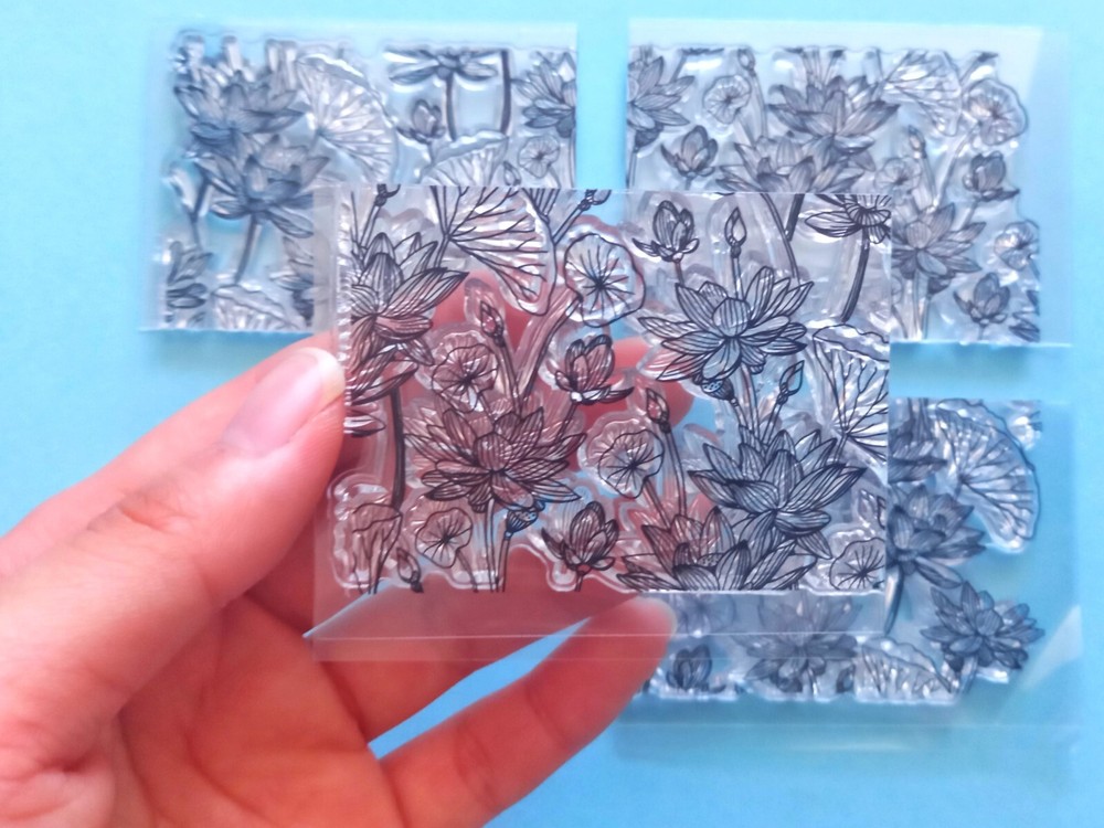 Ginkgo Lotus Pattern Texture Mats for Polymer clay | Imprint pattern stamps