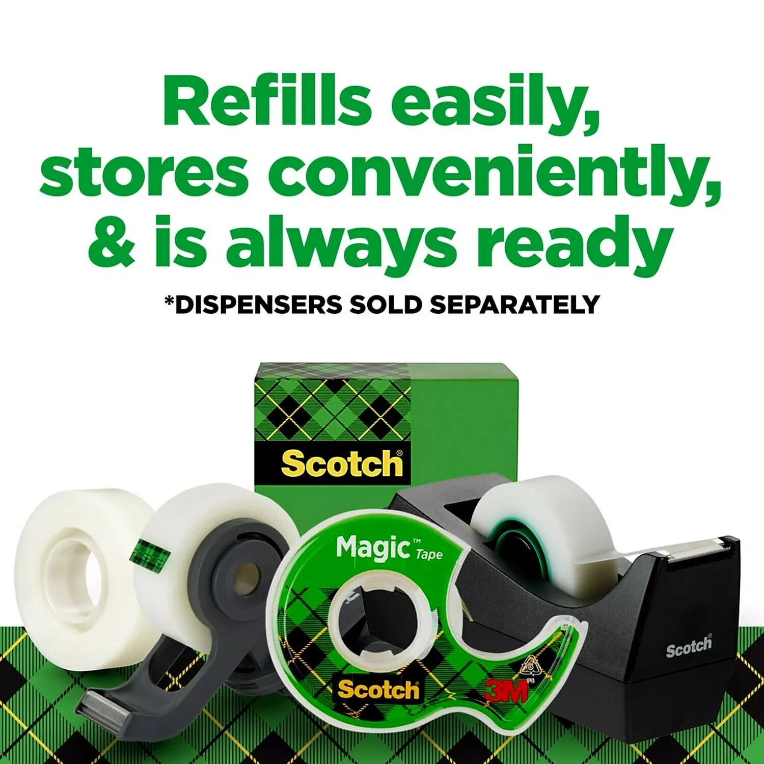 Scotch Magic Tape Refill 3/4" x 1000" Clear, 2 Pack