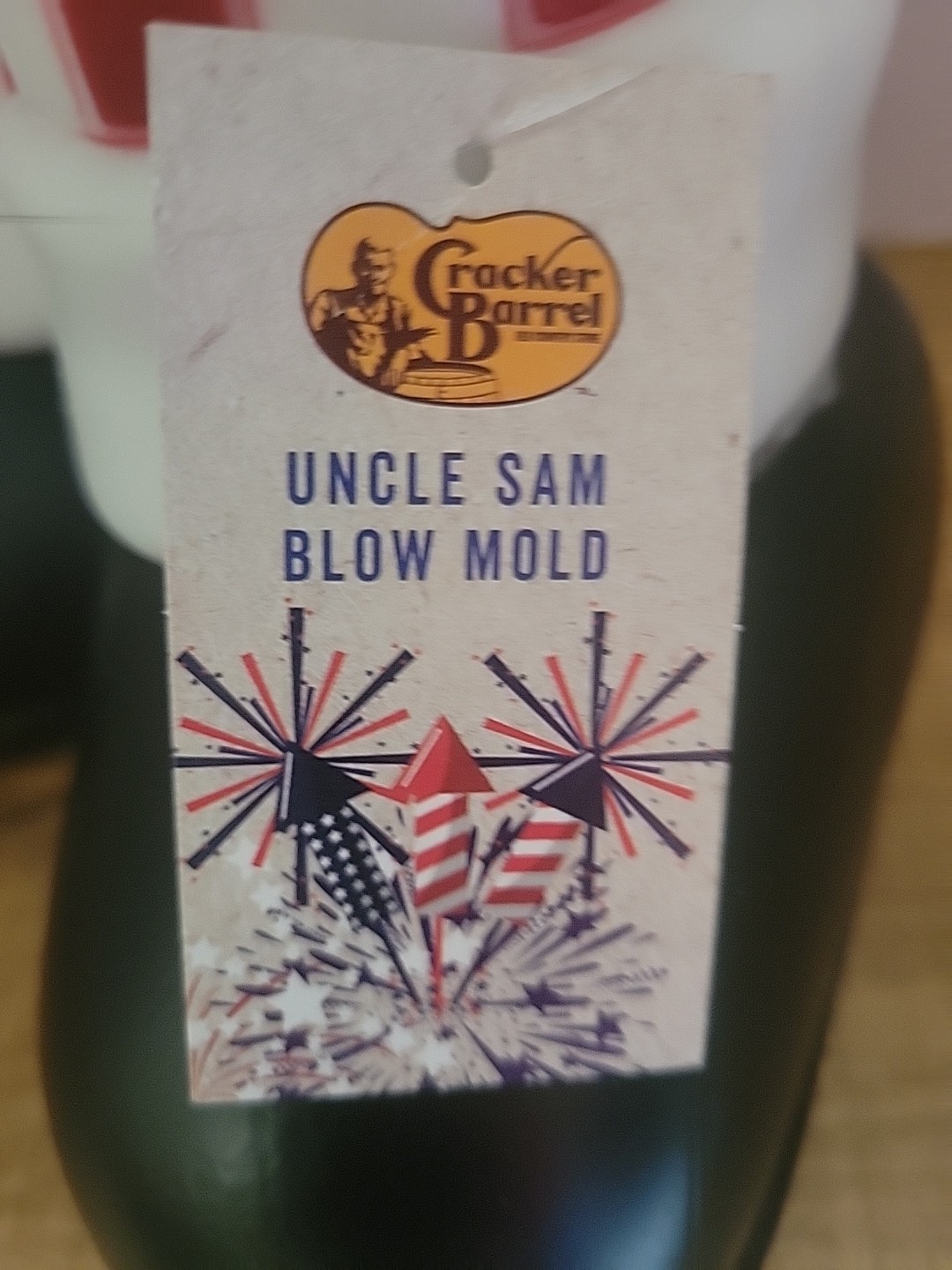 Cracker Barrel 26" Patriotic Uncle Sam Blow Mold USA July 4th Decor NEW with Tag
