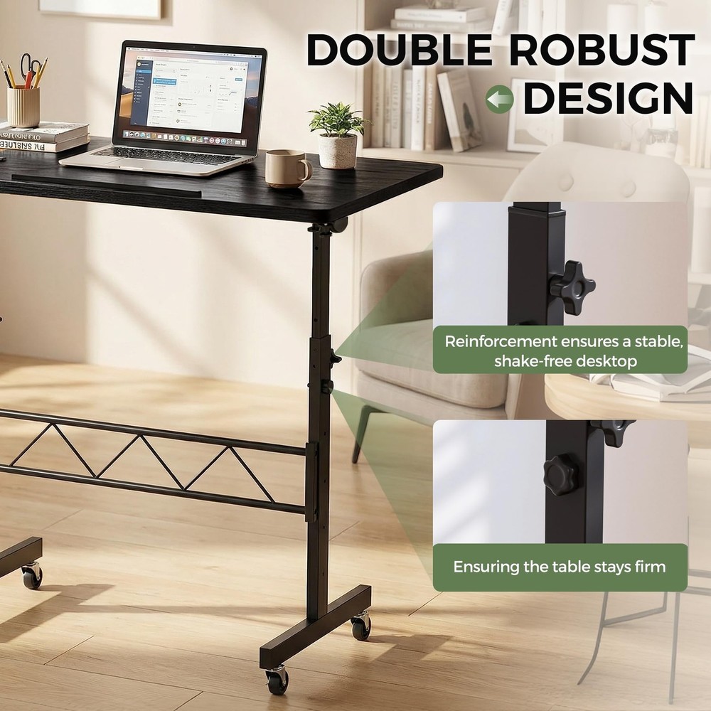Small Standing Desk Adjustable Height, 30.7"-46.4" Portable Computer Table Mo...