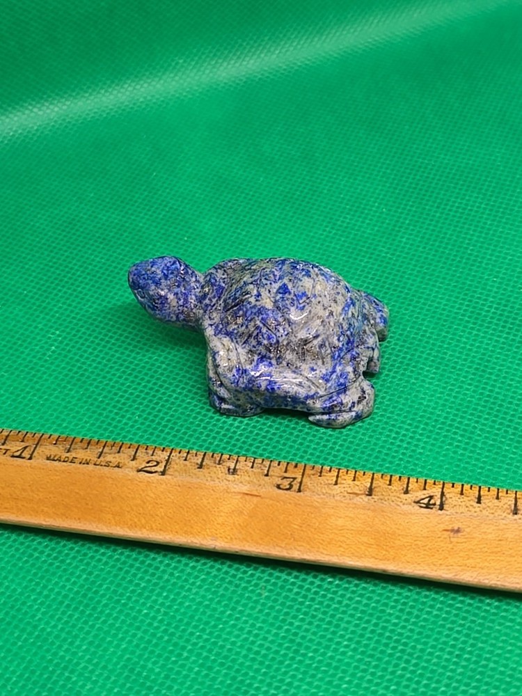 Carved Lapis Lazuli Turtle