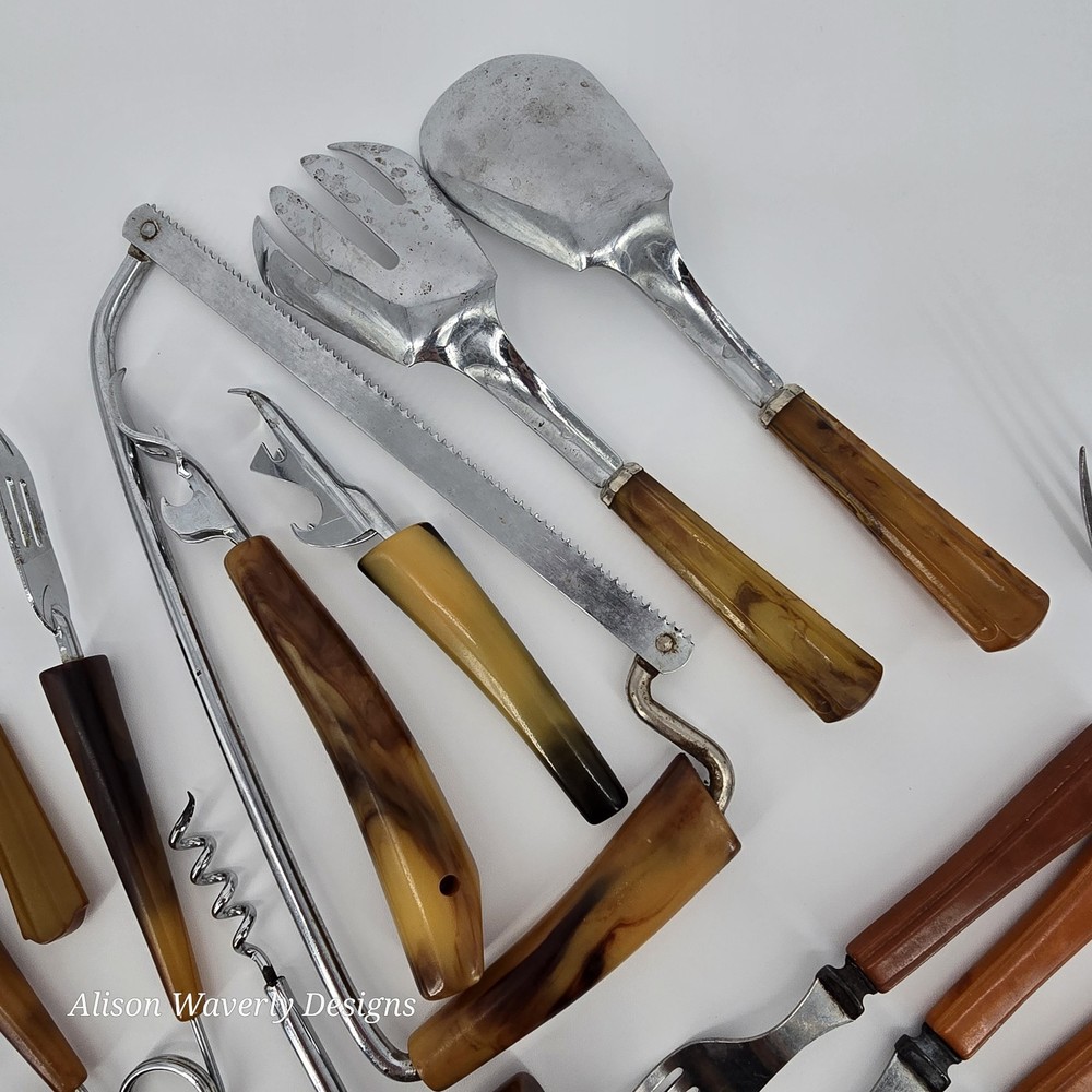 Bakelite Hostess Set & Utensils