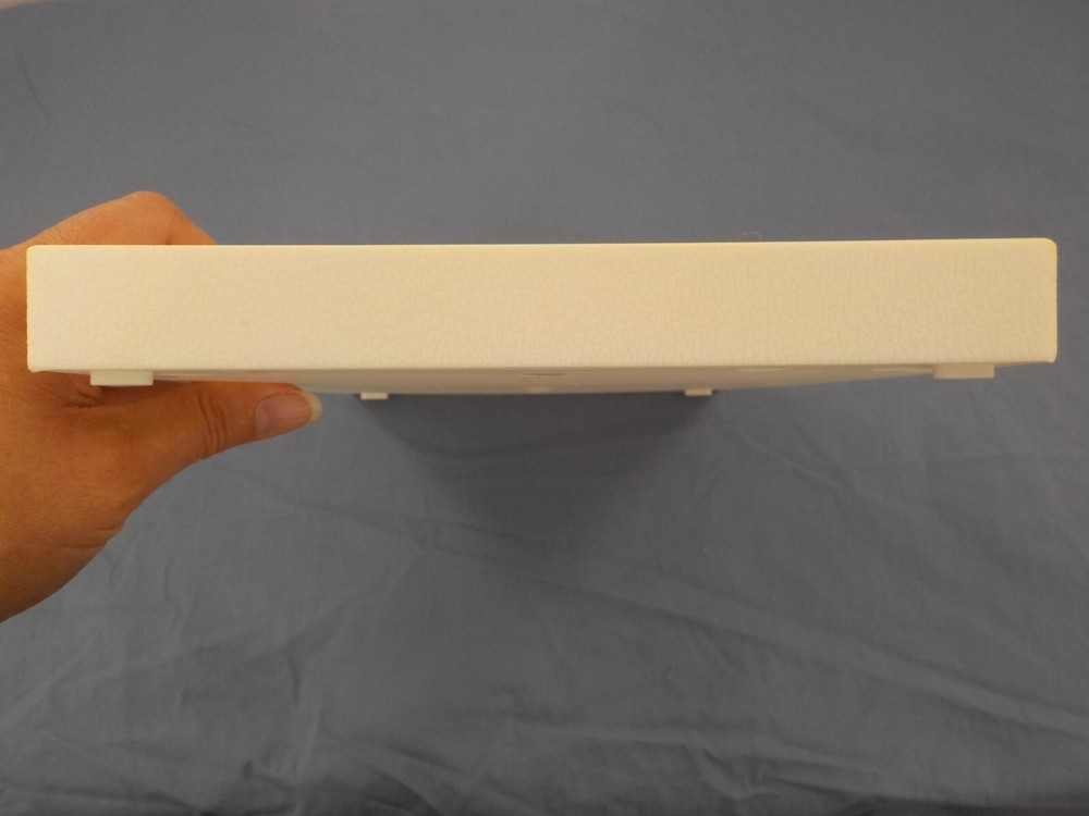 WHITE JEWELRY DISPLAY BOX TRAY WITH REMOVABLE PADDED INSERT PLASTIC ORGANIZER