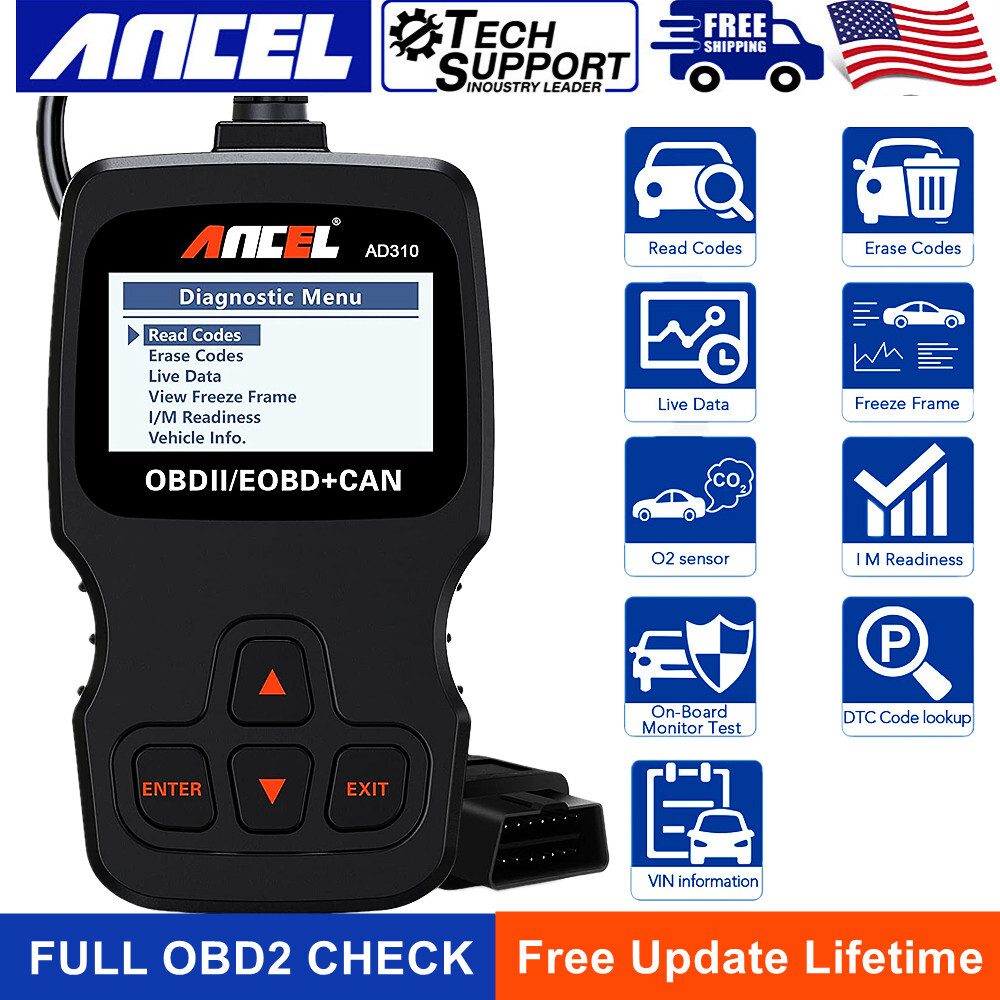 Ancel AD310 Engine Diagnostic Scan Tool Car Code Reader OBD2 Scanner Automotive