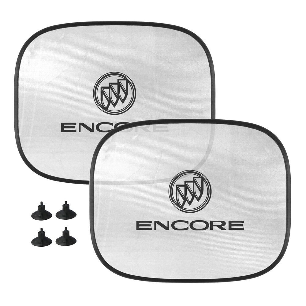 Buick Encore Logo Car Side Window Mesh Sun Shades, 2 Pack