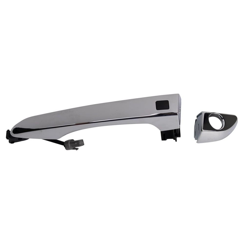 TRQ Front Left Exterior Door Handle Chrome Drivers Side Compatible with 2015-...