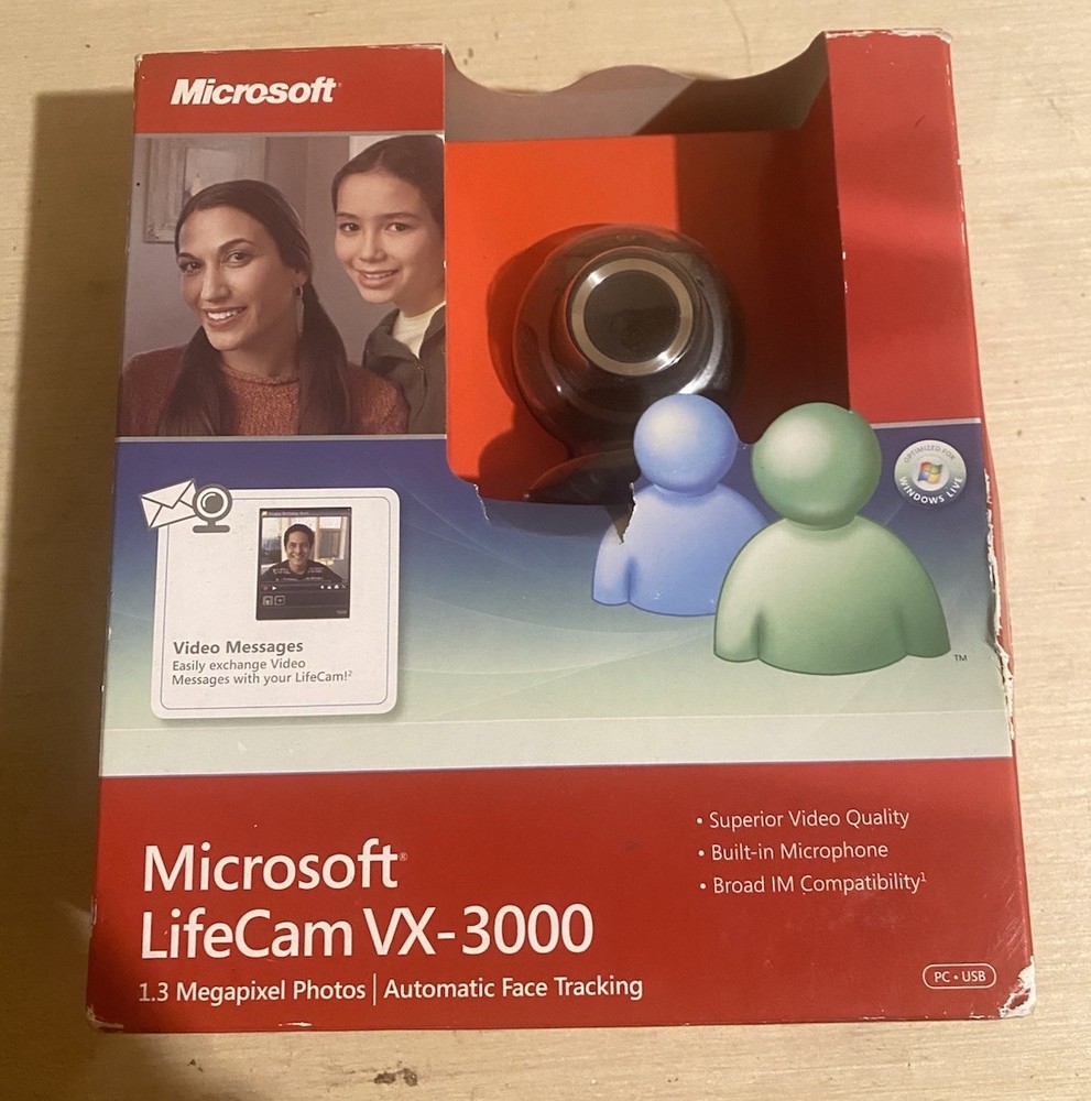 Microsoft Lifecam VX-3000 USB 2.0 Webcam New in Box