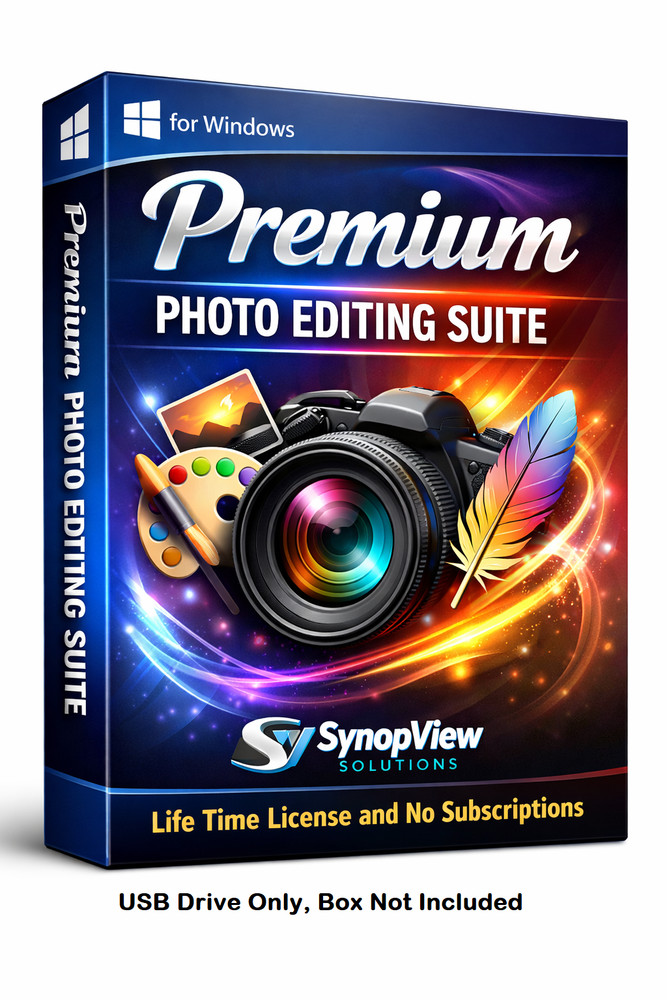 Premium Photo Editing Suite Toolbox Bundle for Windows - Photo Image Editor USB