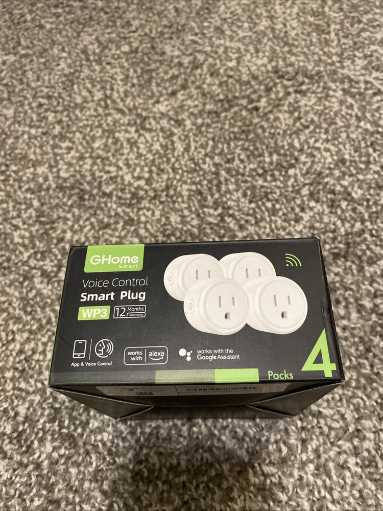GHome Smart Voice Control Smart Plug WP3, Pack of 4