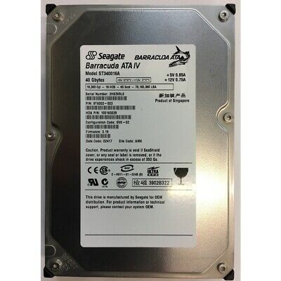 40GB,7200RPM, IDE