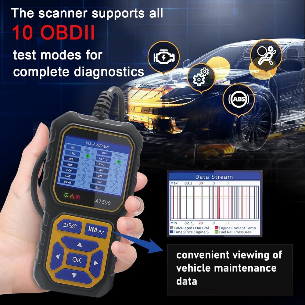 Diagnostic Scanner Code Reader Engine Tool Fault for OBD II Protocol 996-UP Car