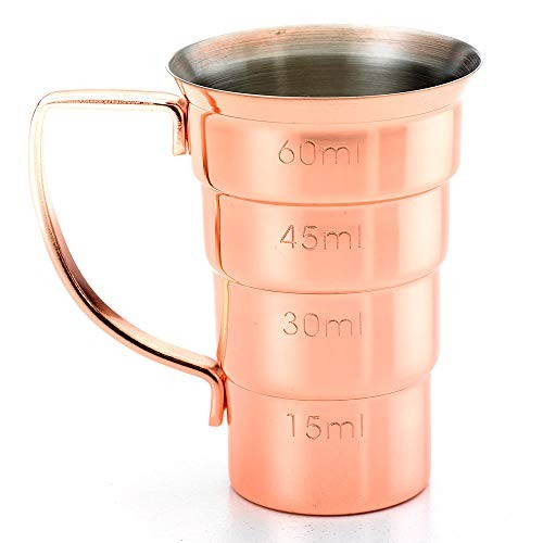 M37108CP Drink Jigger, 2 oz Copper w/Handle
