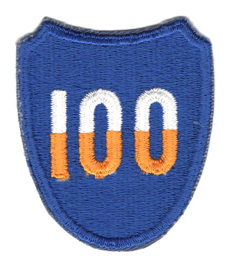 Army Patch: 100th Infantry Division, cut edge
