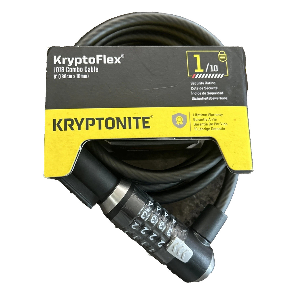 Kryptonite Kryptoflex 1018 Resettable Combination 6 Foot Bicycle Cable Lock