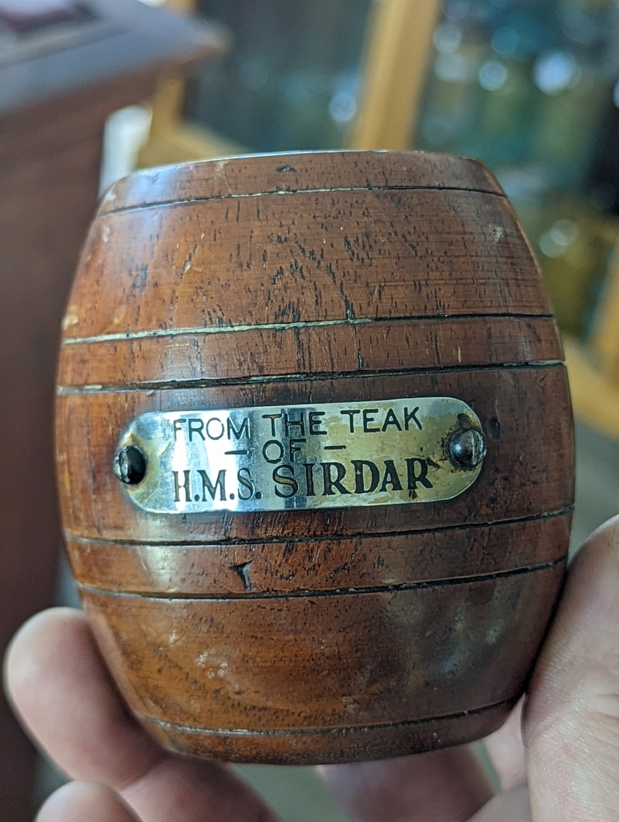 8 Wooden HMS WW1 Teak Relic Battleship Barrels War Ship British