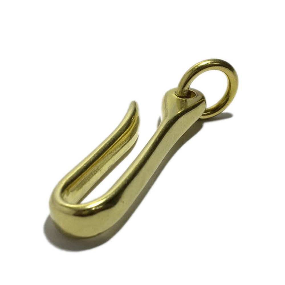 6cm Retro Solid Brass KeyChain Key Ring Belt U Hook Wallet Chain Fish Hook A
