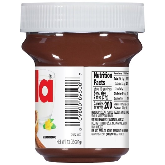 Nutella Hazelnut Spread with Cocoa, 13 Ounce, 60 Per Case