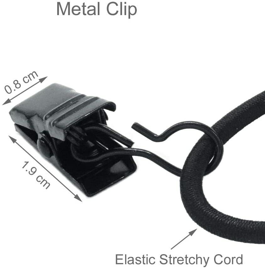 8 Piece Multi-Functional Strap & Clip for Backdrop Support Stands (Black)