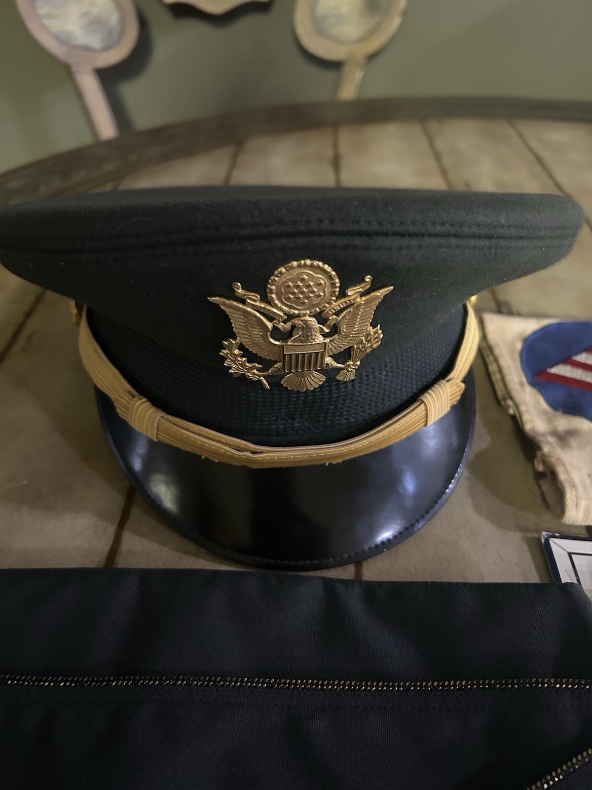 VTG US ARMY Vietnam Era Officer Hat SZ 7 3/8 plus extras