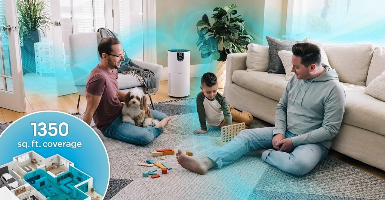 Shark R-UA205 Nanoseal HEPA Air Purifier,1350 Sq.Ft.,White-Certified Refurbished