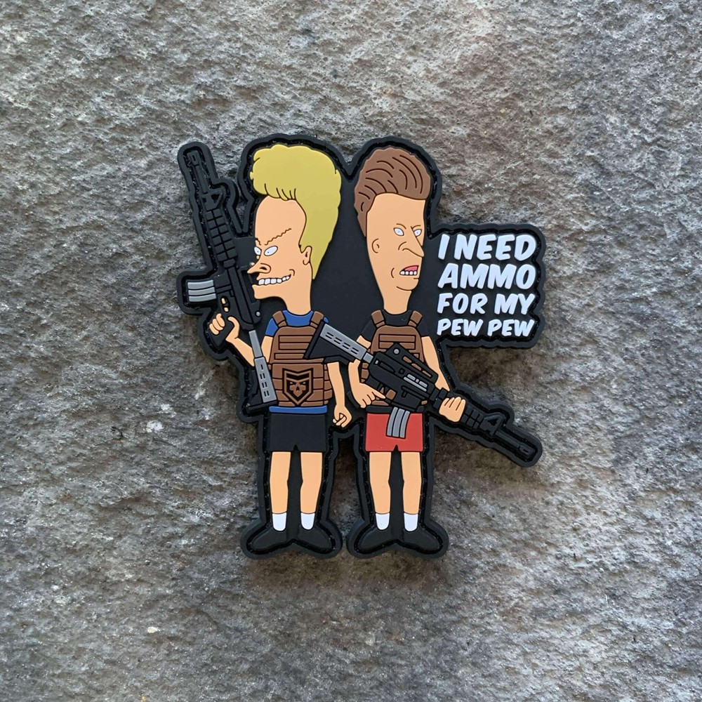 Beavis and Butthead Need Ammo PVC Patch