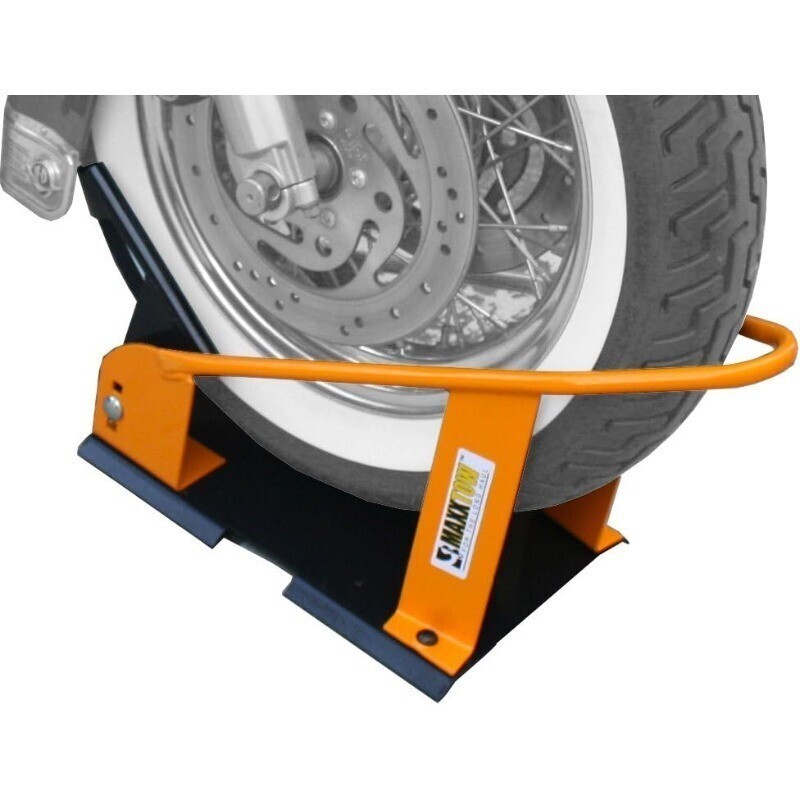 Motorcycle Wheel Chock Universal Wheel Compatibility Effortless Solo Strap-Down